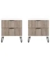 Manhattan Comfort Dumbo 2.0 Modern Nightstand In White
