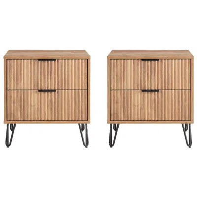 Manhattan Comfort Dumbo 2.0 Modern Nightstand In Brown
