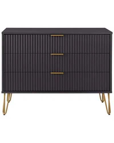 Manhattan Comfort Dumbo Modern Dresser In Black