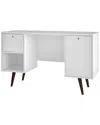 Manhattan Comfort Edgar 1-drawer Mid-century Office Desk In White