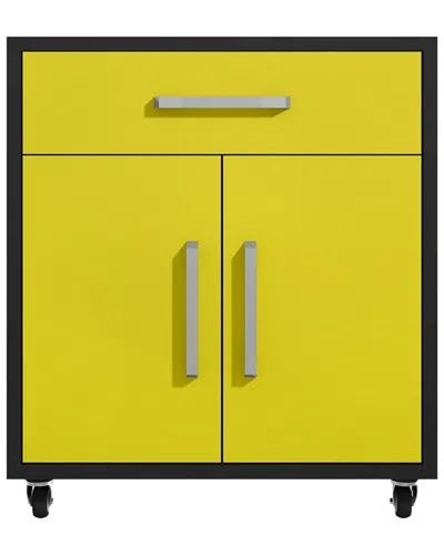 MANHATTAN COMFORT MANHATTAN COMFORT EIFFEL 28.35IN MOBILE GARAGE STORAGE CABINET