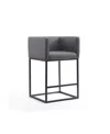Manhattan Comfort Embassy Leatherette Upholstered Counter Stool In Multi