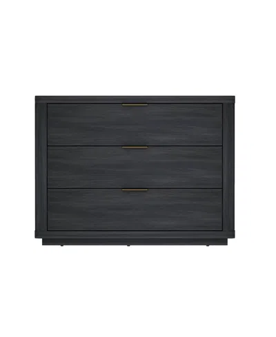 Manhattan Comfort Evelyn 32" 3-drawer Nightstand In Black