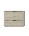 Manhattan Comfort Evelyn 32" 3-drawer Nightstand In Gray