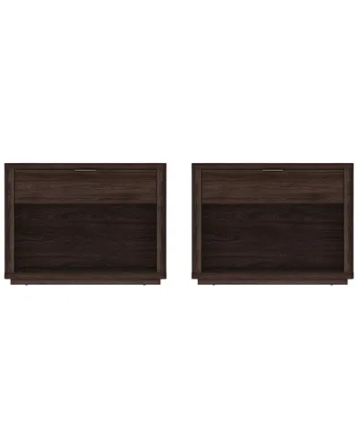 Manhattan Comfort Evelyn Modern Nightstand 2.0 With 1 Full Extension Drawer