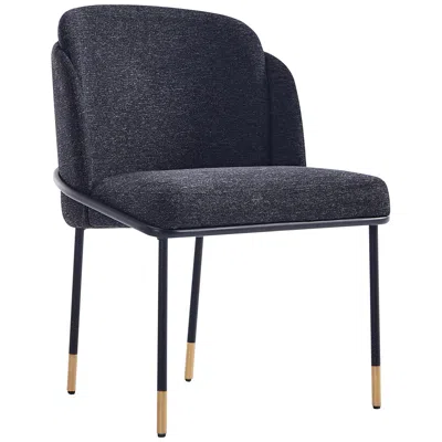 Manhattan Comfort Flor Black Fabric Dining Chair