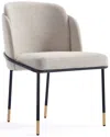 Manhattan Comfort Flor Dining Chair In Brown