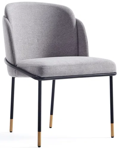 Manhattan Comfort Flor Dining Chair In Grey