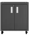 Manhattan Comfort Fortress 31.5 Mobile Garage Cabinet With Shelves In Grey