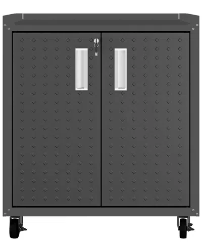 MANHATTAN COMFORT MANHATTAN COMFORT FORTRESS 31.5 MOBILE GARAGE CABINET WITH SHELVES