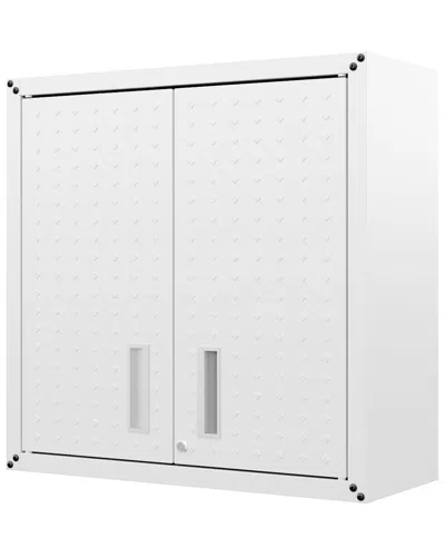 Manhattan Comfort Fortress Floating Garage Cabinet In White