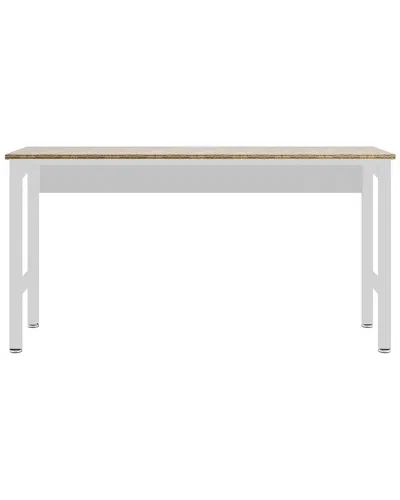 Manhattan Comfort Fortress Garage Table In White