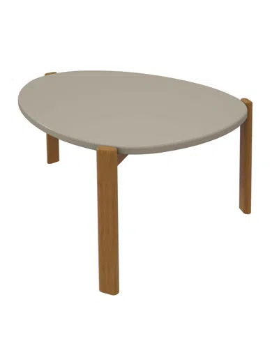 Manhattan Comfort Gales 32.44" Medium Density Fiberboard Mid-century Modern Coffee Table In Greige