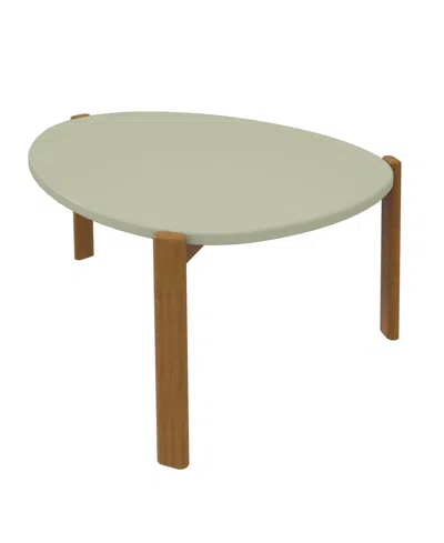 Manhattan Comfort Gales 32.44" Medium Density Fiberboard Mid-century Modern Coffee Table In Pistachio Green