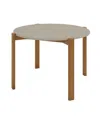 Manhattan Comfort Gales 46.54" Medium Density Fiberboard Round Dining Table In Greige