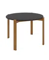 Manhattan Comfort Gales 46.54" Medium Density Fiberboard Round Dining Table In Matte Black