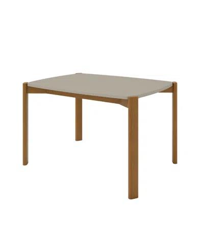 Manhattan Comfort Gales 47.24" Medium Density Fiberboard Rectangular Dining Table In Gray