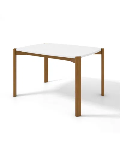 Manhattan Comfort Gales 47.24" Medium Density Fiberboard Rectangular Dining Table In Brown