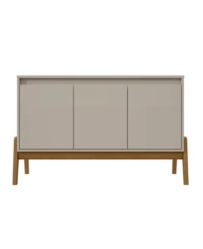 Manhattan Comfort Gales 48.5" Medium Density Fiberboard 4-drawer Sideboard In Neutral