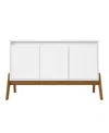 Manhattan Comfort Gales 48.50" Medium Density Fiberboard 4-shelf Sideboard In Matte White