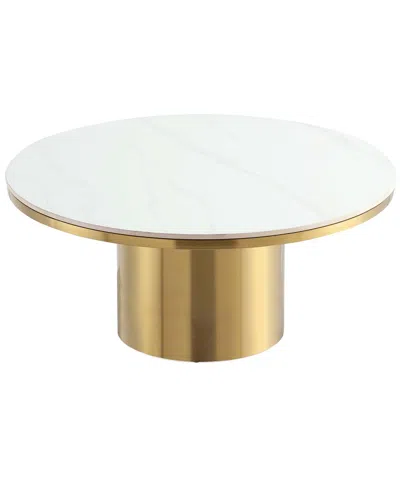 Manhattan Comfort Glenn Modern Coffee Table In Gold