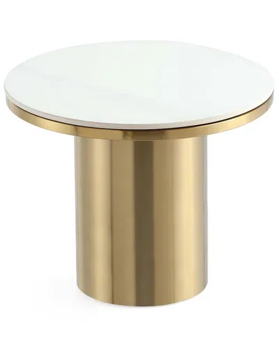 Manhattan Comfort Glenn Modern End Table In Gold