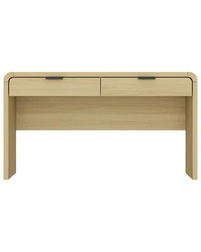 Manhattan Comfort Grace Modern Home Office Desk With 2 Drawers In Neutral