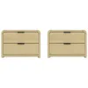 Manhattan Comfort Grace Modern Nightstand With 2 Drawers In Brown