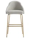 Manhattan Comfort Gracie Modern Leatherette Counter Stool With Steel Legs