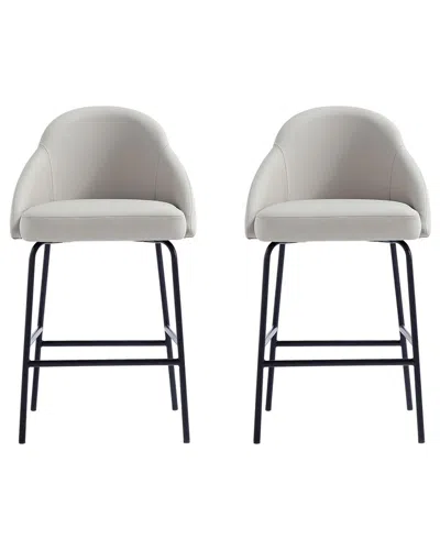 MANHATTAN COMFORT MANHATTAN COMFORT GRACIE MODERN LEATHERETTE COUNTER STOOL WITH STEEL LEGS