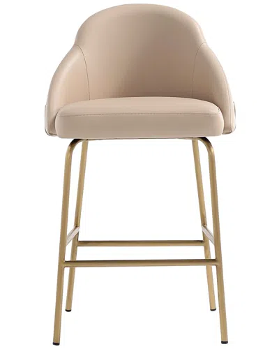 MANHATTAN COMFORT MANHATTAN COMFORT GRACIE MODERN LEATHERETTE COUNTER STOOL WITH STEEL LEGS