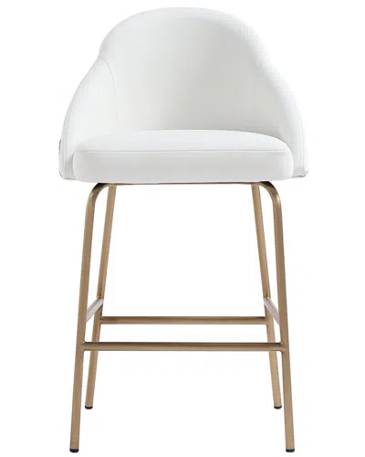 MANHATTAN COMFORT MANHATTAN COMFORT GRACIE MODERN LEATHERETTE COUNTER STOOL WITH STEEL LEGS