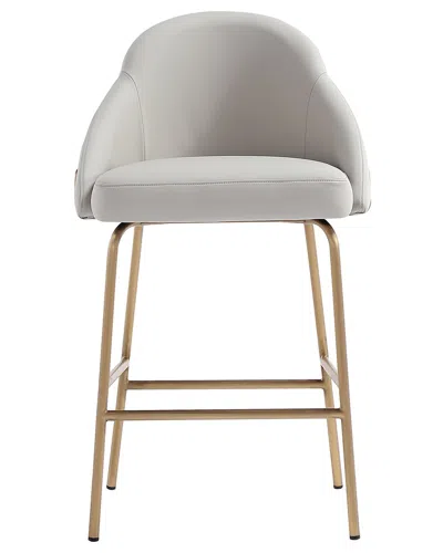 MANHATTAN COMFORT MANHATTAN COMFORT GRACIE MODERN LEATHERETTE COUNTER STOOL WITH STEEL LEGS