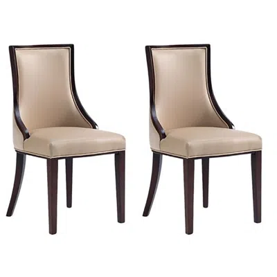 Manhattan Comfort Set Of 4 Grand Dining Chairs In Neutral