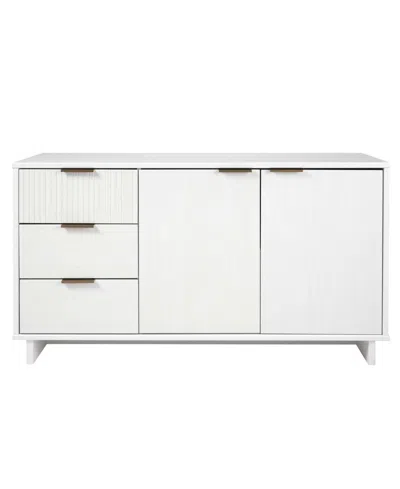 Manhattan Comfort Granville 55" Solid Wood Sideboard In White