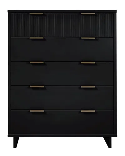 Manhattan Comfort Granville 45.27 Tall Dresser In Black