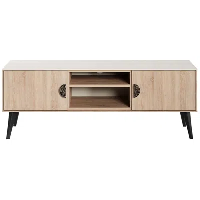 Manhattan Comfort Haley 55.10in Mid-century Modern Tv Stand In Brown