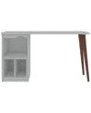 Manhattan Comfort Hampton 53in Home Office Desk In White