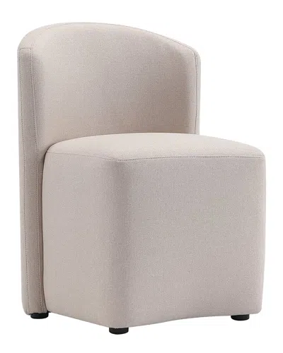 Manhattan Comfort Hearth Upholstered Side Chair In Neutral