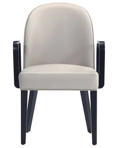 MANHATTAN COMFORT MANHATTAN COMFORT HILLMAN MODERN LEATHERETTE & VELVET UPHOLSTERED DINING ARM  CHAIR