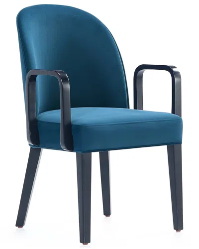 MANHATTAN COMFORT MANHATTAN COMFORT HILLMAN MODERN VELVET UPHOLSTERED DINING ARM CHAIR
