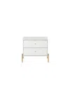 Manhattan Comfort Jasper 22.08" Wood 2-drawer Nightstand In White