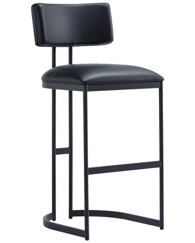 Manhattan Comfort Juno Metal Barstool In Black