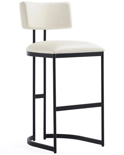 Manhattan Comfort Juno Metal Barstool In Neutral