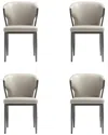 Manhattan Comfort Kirsten Leatherette Dining Chair With Metal Legs