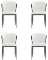 Manhattan Comfort Kirsten Leatherette Dining Chair With Metal Legs