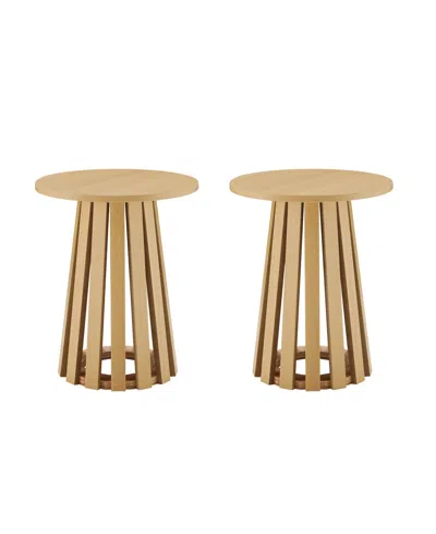 MANHATTAN COMFORT LAYLA 2-PC. 17.7" MODERN END TABLE SET