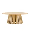 Manhattan Comfort Layla 35.4" Modern Coffee Table In Brown