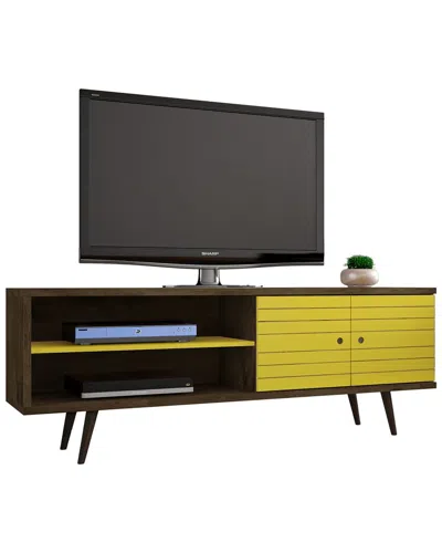 Manhattan Comfort Liberty 62.99in Mid-century Modern Tv Stand In Brown