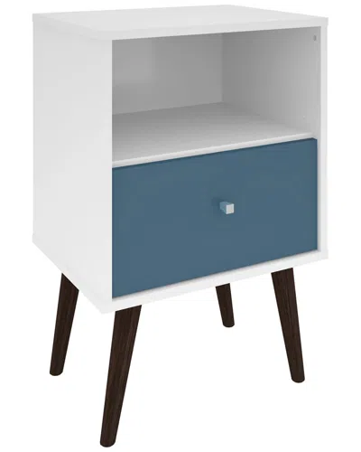 Manhattan Comfort Liberty Nightstand 1.0 In White